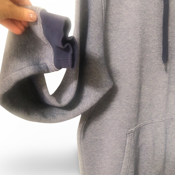 UNDER ARMOUR Men's Rival Fitted Coldgear Pullover Hoodie Midnight Navy - Picture 5 of 11